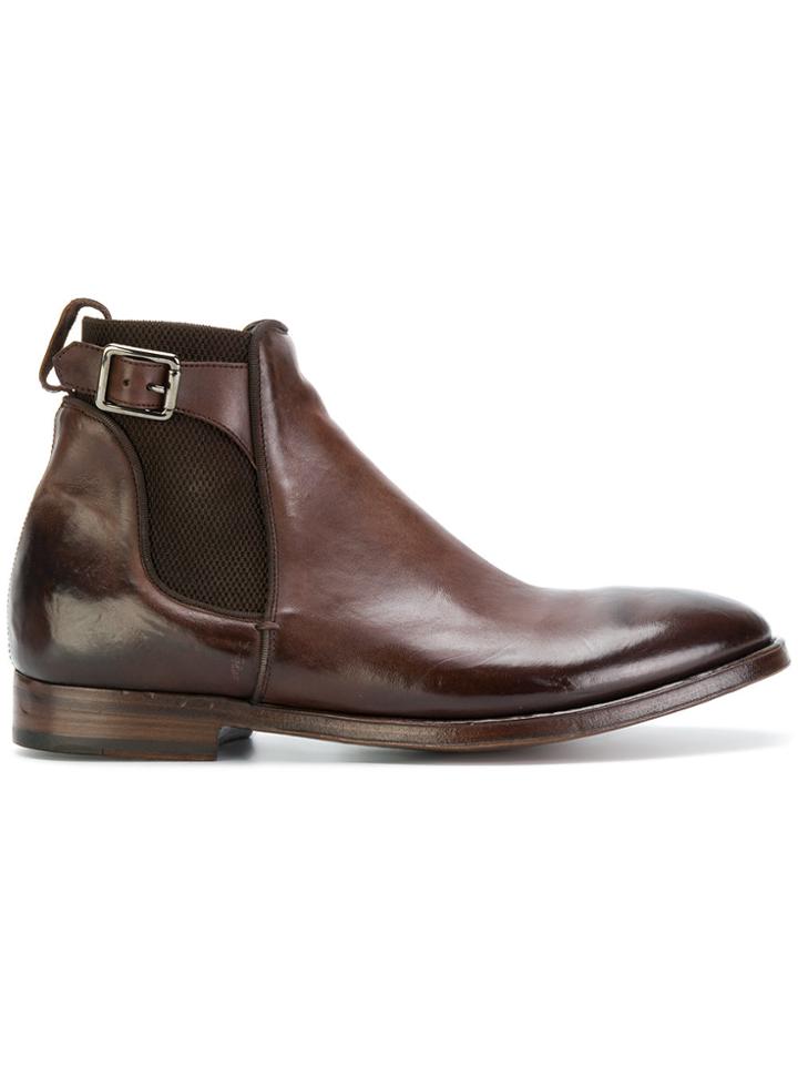 Alberto Fasciani Buckled Chelsea Boots - Brown