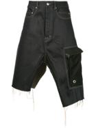 Rick Owens Cargo Denim Skirt - Black