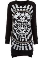 Andrea Bogosian Lion Print Oversized Sweatshirt - Black