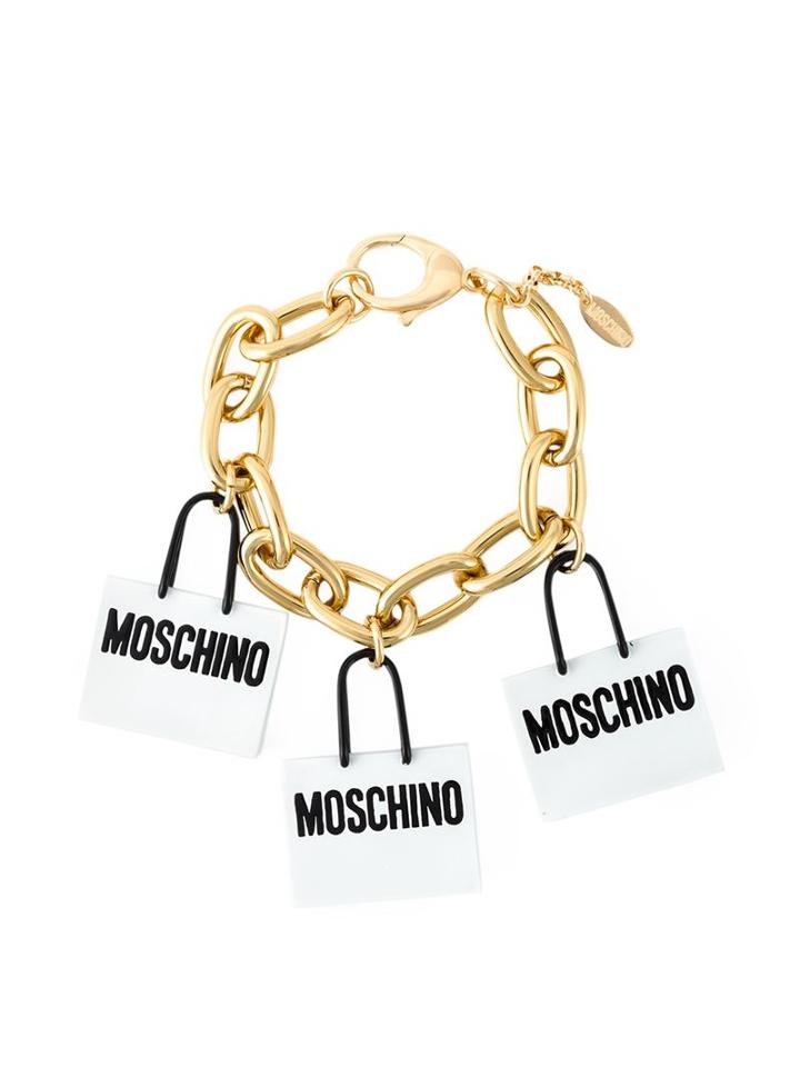 Moschino Shopping Bag Charm Bracelet
