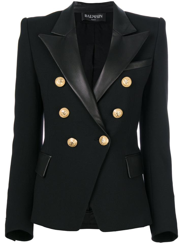 Balmain Button Embellished Blazer - Black