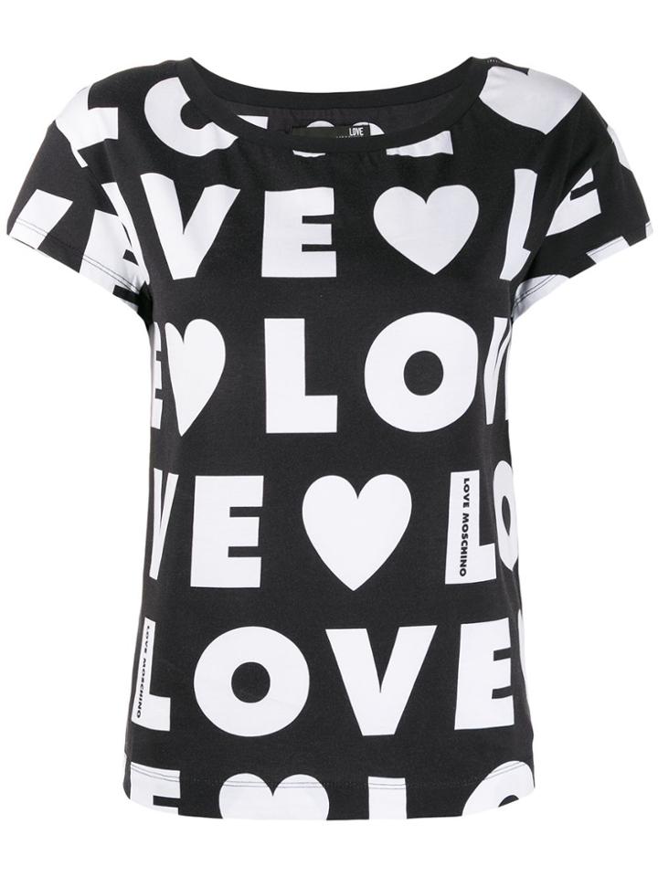 Love Moschino Logo-print T-shirt - Black