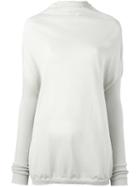 Rick Owens Funnel-neck Knitted Top, Women's, Size: Medium, Grey, Cotton/polyamide