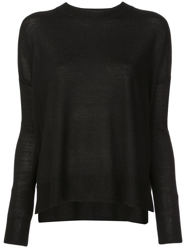 Derek Lam 10 Crosby Boxy Crewneck Sweater - Black