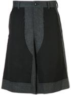 Comme Des Garçons Homme Plus Cropped Deconstructed Trousers - Black