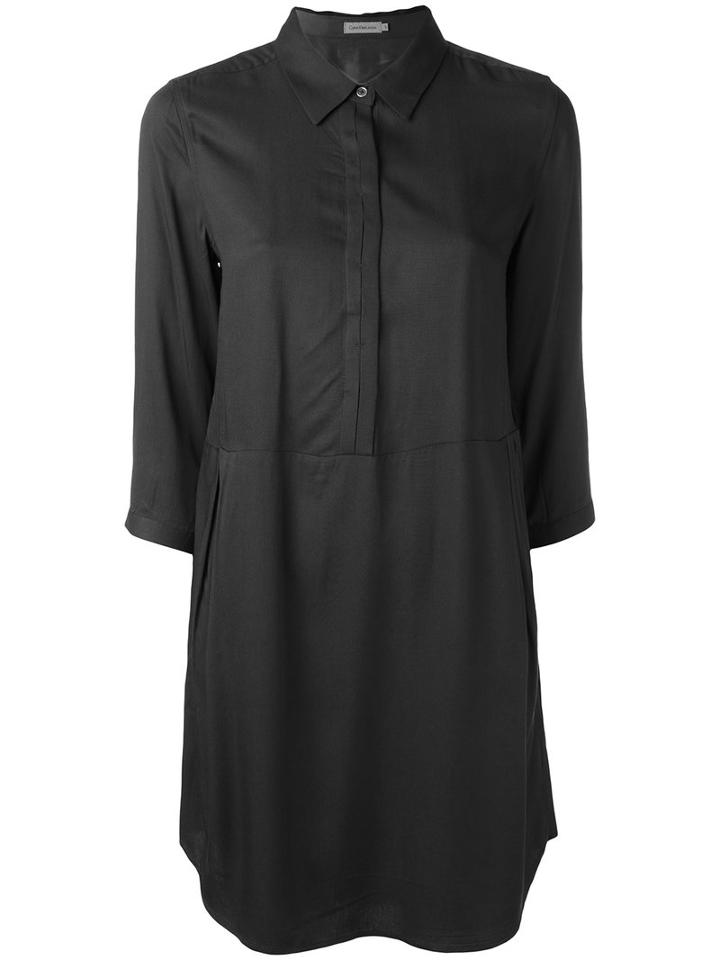 Calvin Klein Jeans - Shirt Dress - Women - Viscose - S, Grey, Viscose
