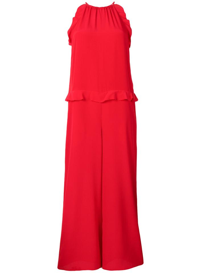 Red Valentino Sleeveless Wide Leg Jumpsuit