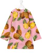 Dolce & Gabbana Kids Pineapple Print Dress, Girl's, Size: 8 Yrs, Pink/purple