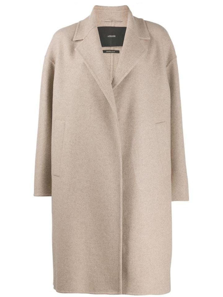 Max Mara Atelier Boxy Fit Coat - Neutrals