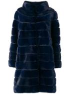 Liska Antonia Fur Coat - Blue