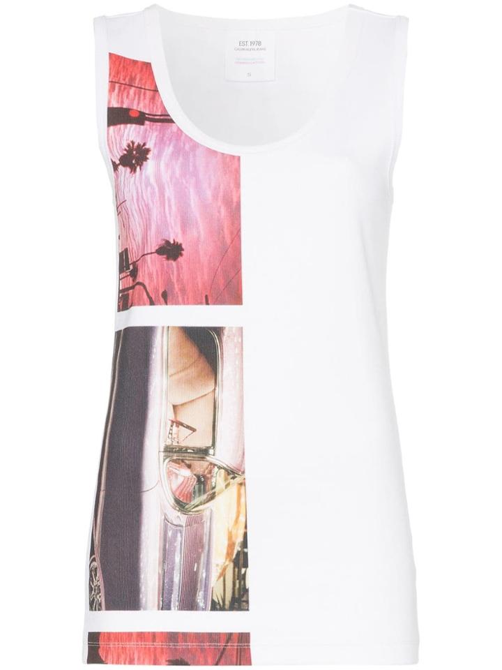 Calvin Klein Jeans Est. 1978 Sleeveless Graphic Print T-shirt - White
