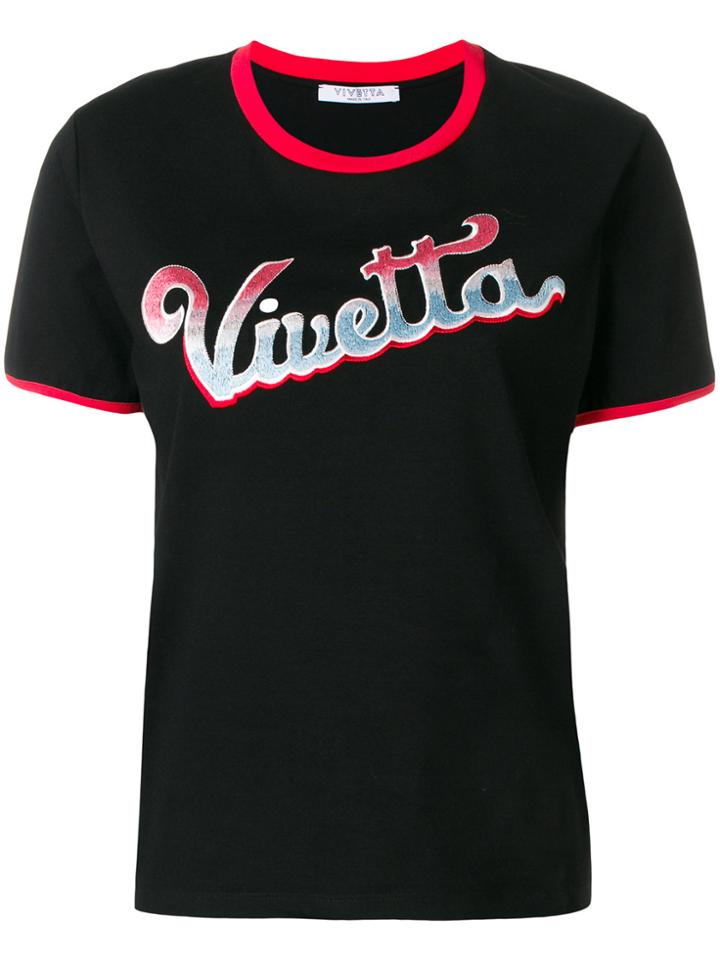 Vivetta Alnair Embroidered T-shirt - Black