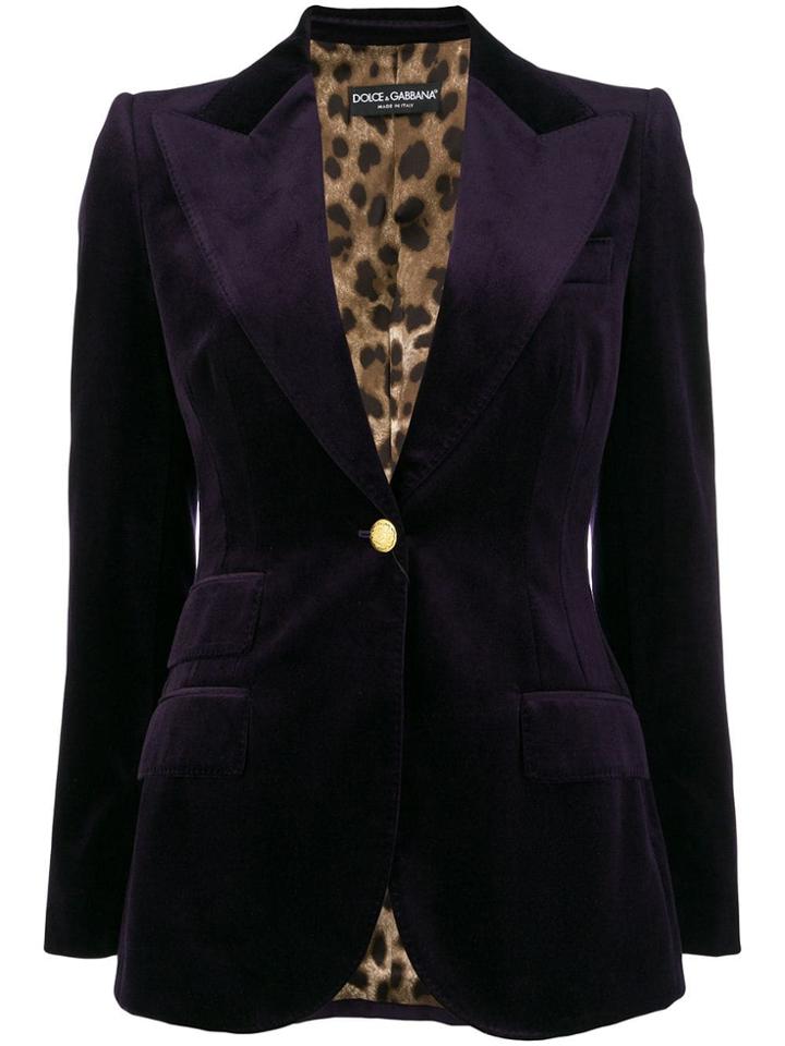 Dolce & Gabbana Peaked Lapel Blazer - Pink & Purple