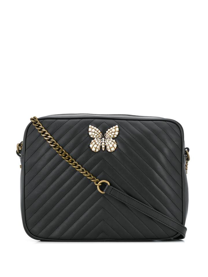 Twin-set Leather Shoulder Bag - Black