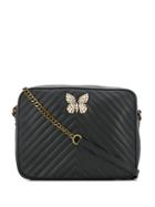Twin-set Leather Shoulder Bag - Black