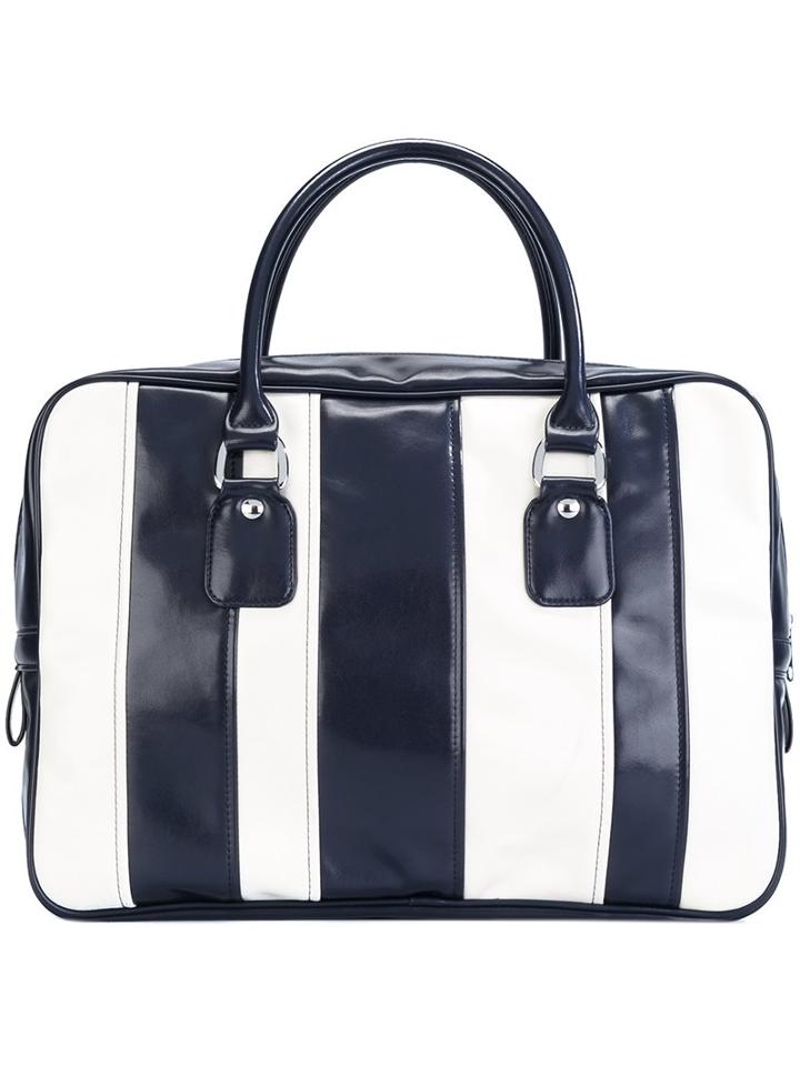 Comme Des Garçons Comme Des Garçons Striped Tote Bag, Women's, Blue