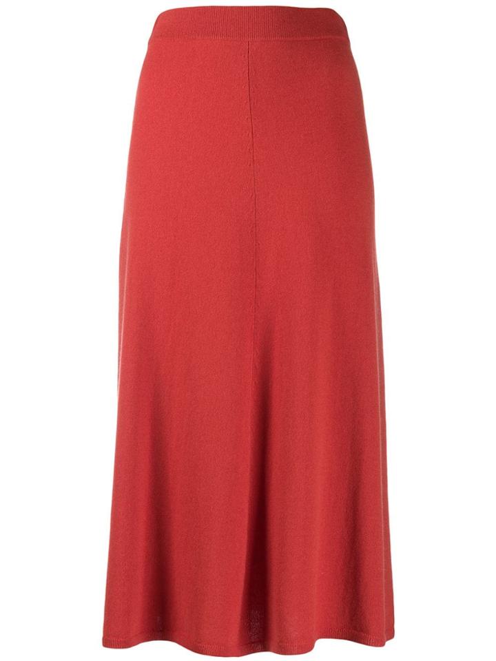 Joseph Fine Knit Midi Skirt - Orange