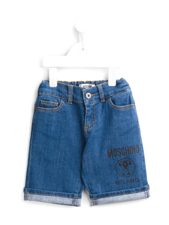 Moschino Kids Question Mark Denim Shorts