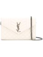 Saint Laurent 'monogram' Chain Wallet, Women's, White
