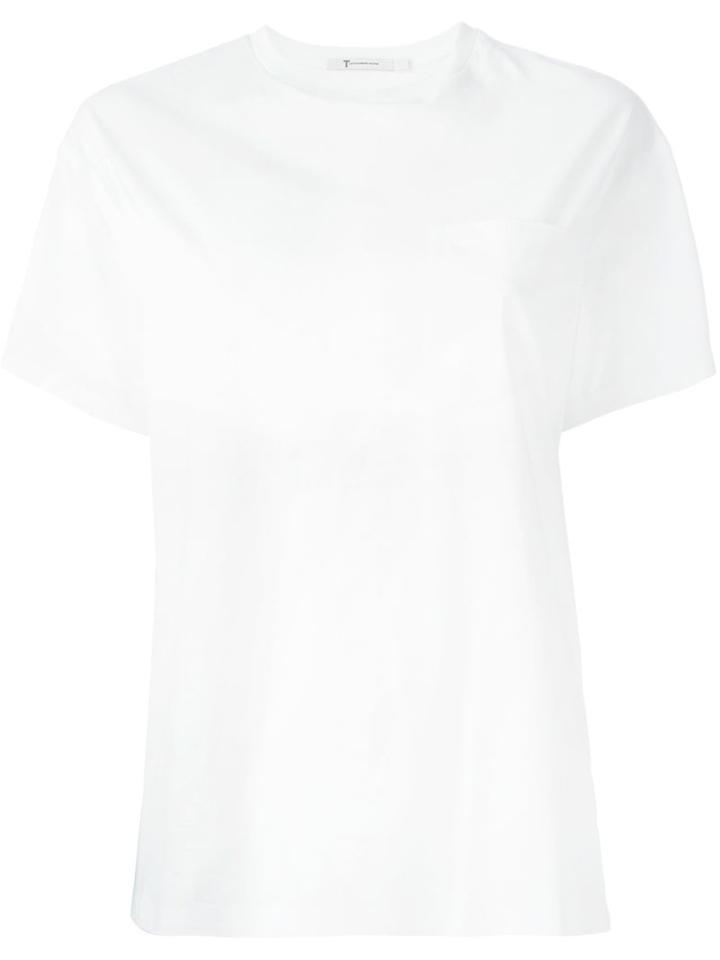 T By Alexander Wang Chest Pocket T-shirt, Women's, Size: Medium, White, Cotton