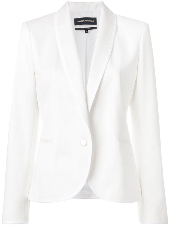 Vanessa Seward Classic Fitted Blazer - White
