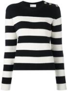Red Valentino Button Detail Jumper, Women's, Size: Xs, Blue, Virgin Wool