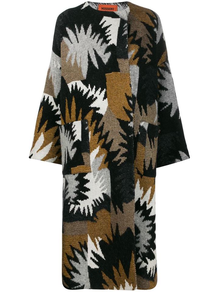 Missoni Patterned Knit Coat - Black