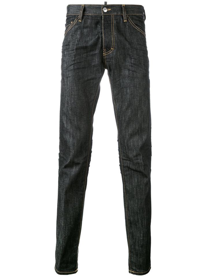 Dsquared2 - Loose Fit Jeans - Men - Cotton/calf Leather/polyester/spandex/elastane - 54, Blue, Cotton/calf Leather/polyester/spandex/elastane