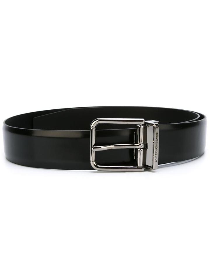 Dolce & Gabbana Classic Belt, Men's, Size: 105, Black, Leather