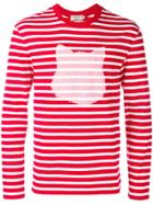 Maison Kitsuné Horizontal Stripe T-shirt - Red