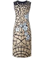 Alberta Ferretti Floral Dress, Women's, Size: 44, Blue, Cotton/silk/polyamide/other Fibers