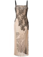 Dion Lee Erosion Lace Cami-dress - Neutrals