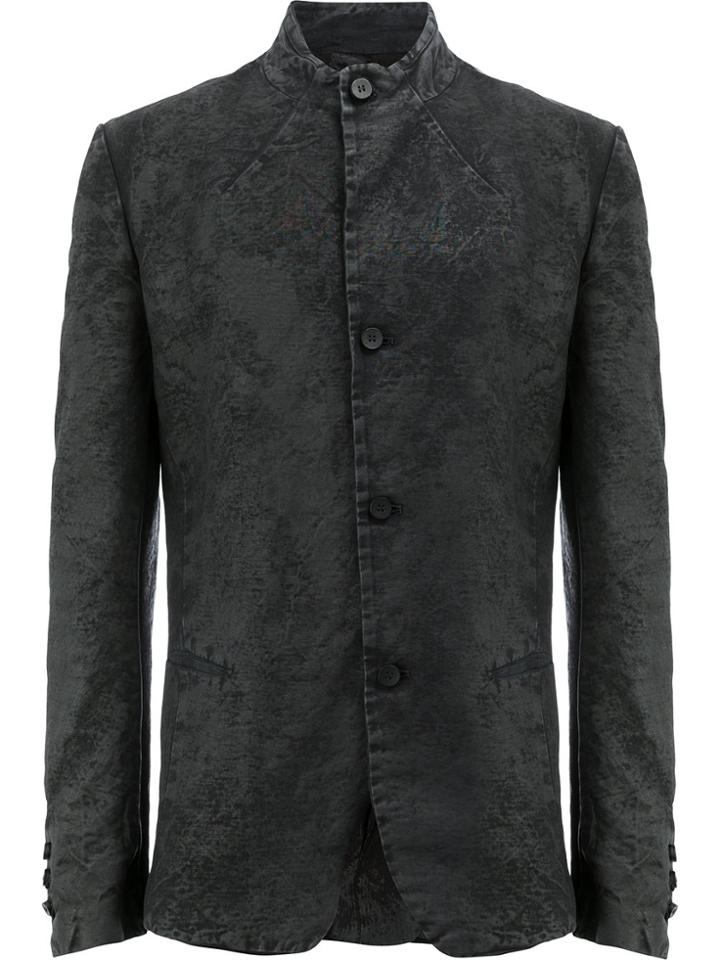 Masnada Mandarin Neck Slim-fit Jacket - Black