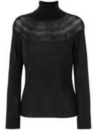 Blumarine Sheer Knit Sweater - Black