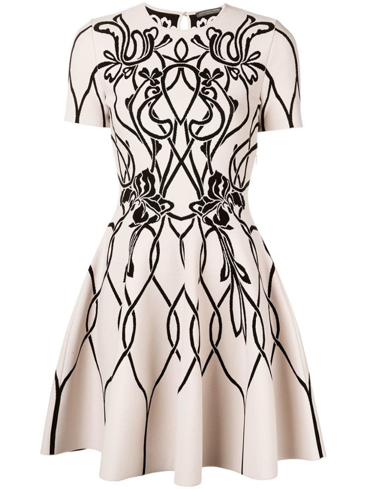 Alexander Mcqueen Jacquard Knitted Dress - Pink