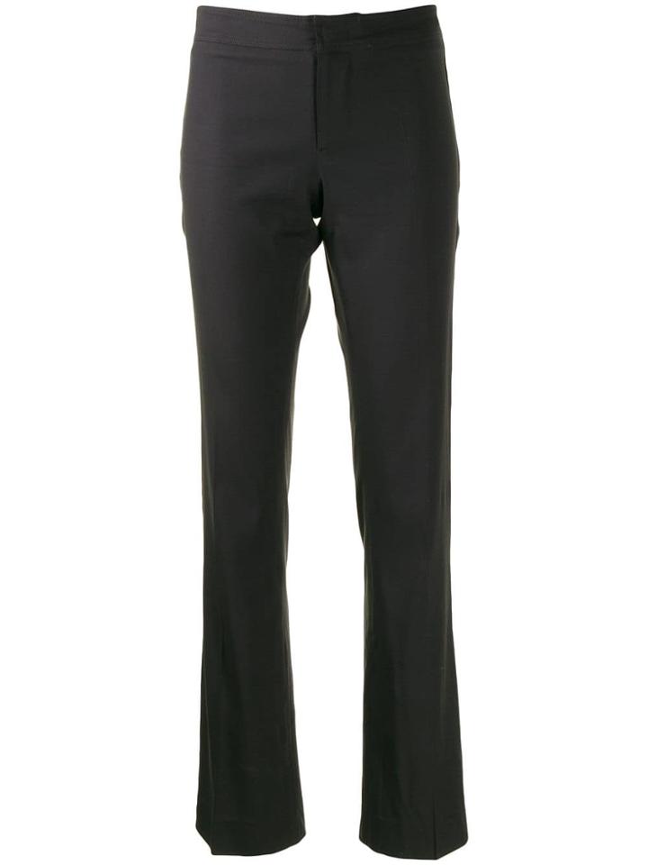 Gucci Pre-owned 1990's Side Stitching Flared Trousers - Black