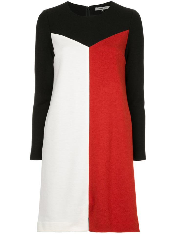 Han Ahn Soon Contrast Panel Dress - Red