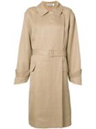 Jil Sander - Belted Trench Coat - Women - Linen/flax/viscose - 36, Brown, Linen/flax/viscose
