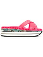 Premiata Moura Platform Sandals - Pink & Purple