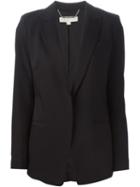 Michael Michael Kors Single Button Blazer, Women's, Size: 8, Black, Wool/spandex/elastane/polyester
