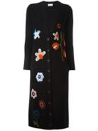 Red Valentino Multi-pattern Cardi-coat, Women's, Size: Xs, Black, Acrylic/virgin Wool