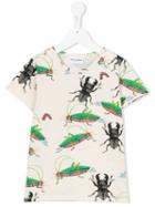 Mini Rodini - Insects T-shirt - Kids - Organic Cotton/spandex/elastane - 3 Yrs, Toddler Boy's, Nude/neutrals