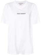 Boyarovskaya Round Neck Slogan T-shirt - White