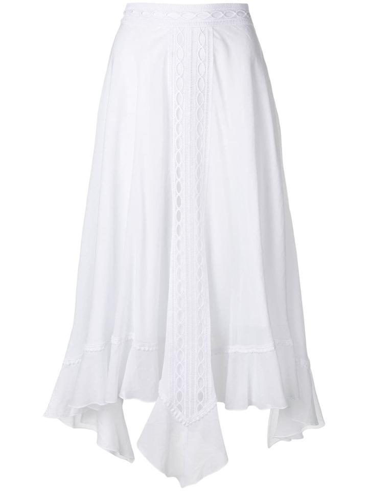Charo Ruiz Crochet Panels Skirt - White