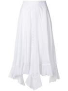 Charo Ruiz Crochet Panels Skirt - White