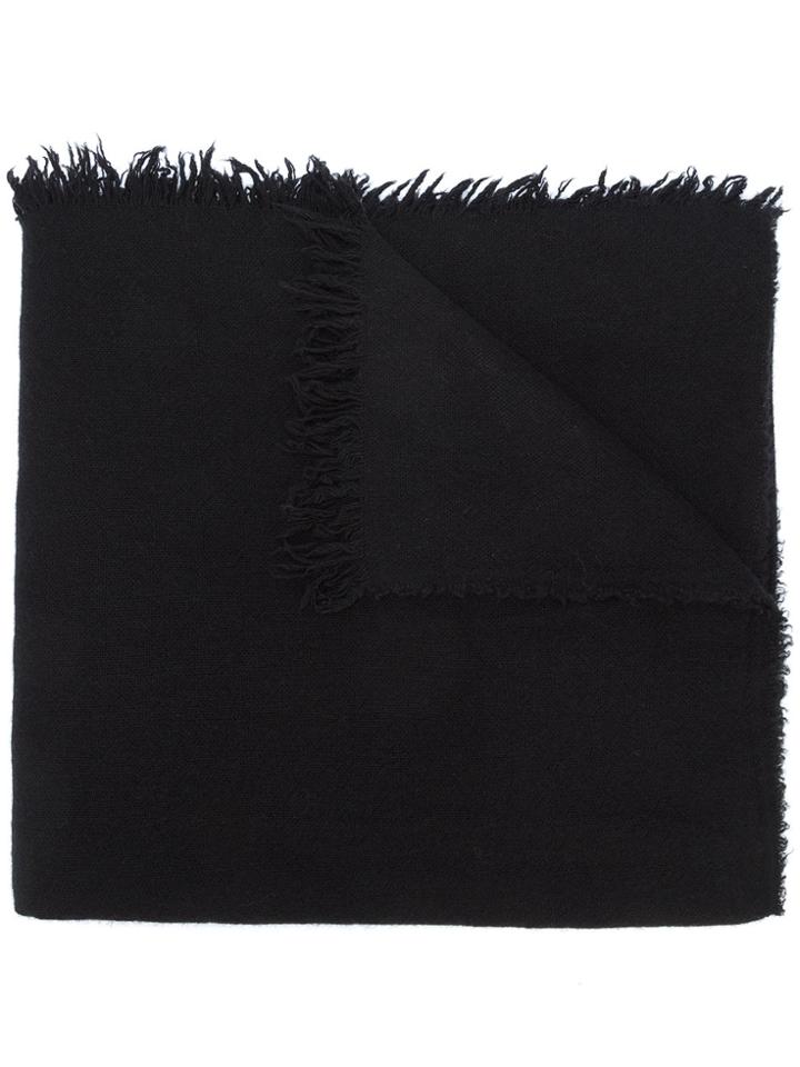 Rick Owens Large Wrap Scarf - Black