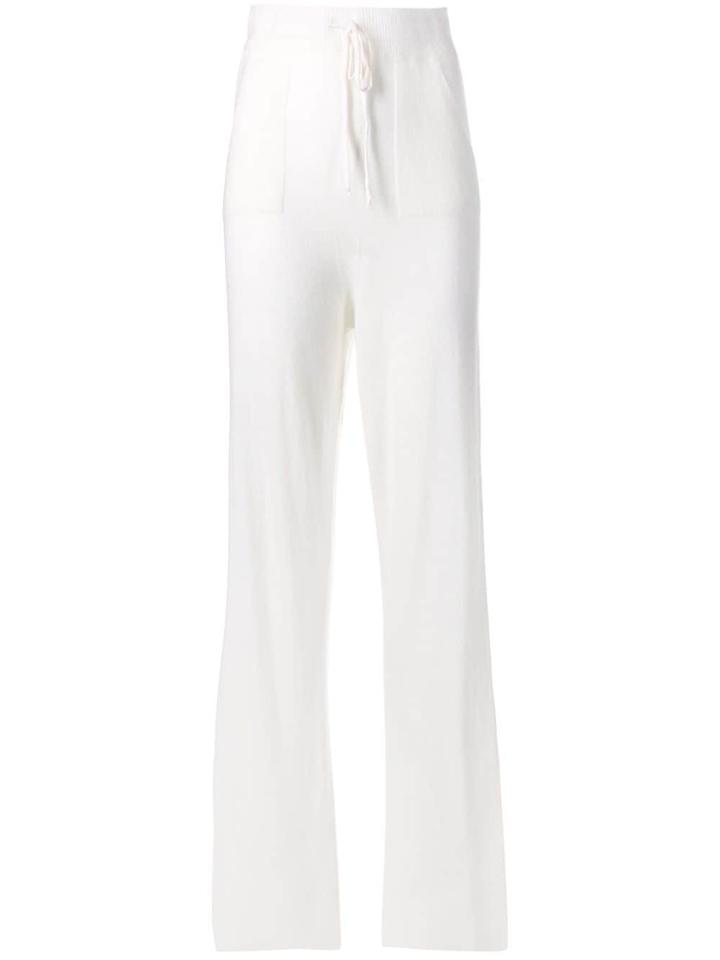 Pinko Flared Knit Trousers - White