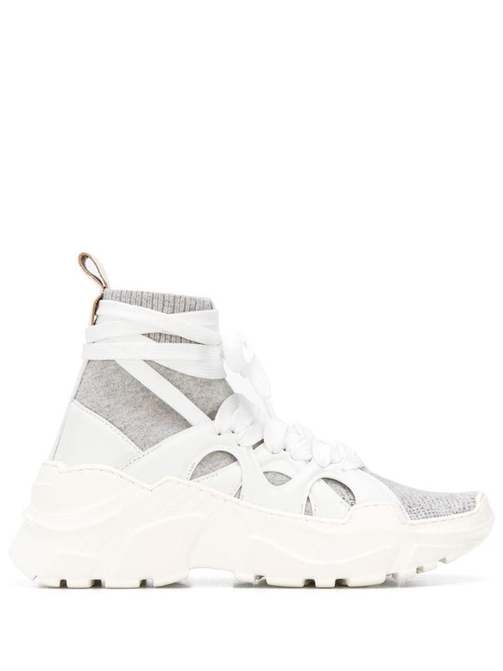 Agnona Sock Lined Sneaker - White