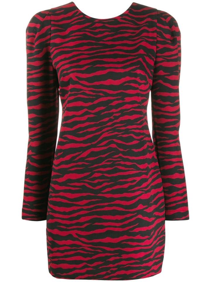 P.a.r.o.s.h. Zebra Print Short Dress - Red