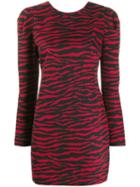 P.a.r.o.s.h. Zebra Print Short Dress - Red